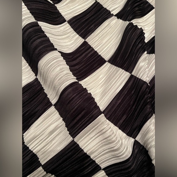 Dressed in LALA Black and White Checkered Midi Skirt - Picture 4 of 4